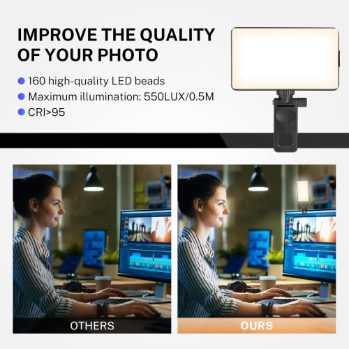 Camolo 160 Led Cell Phone Fill Light,Video Conference Lighting,Zoom Light,Webcam Lighting,Selfie Light With Clip For Laptop/Computer,Phone,Ipad,Tiktok,Live Streaming,Self Broadcasting,Makeup,Meeting #TOP7