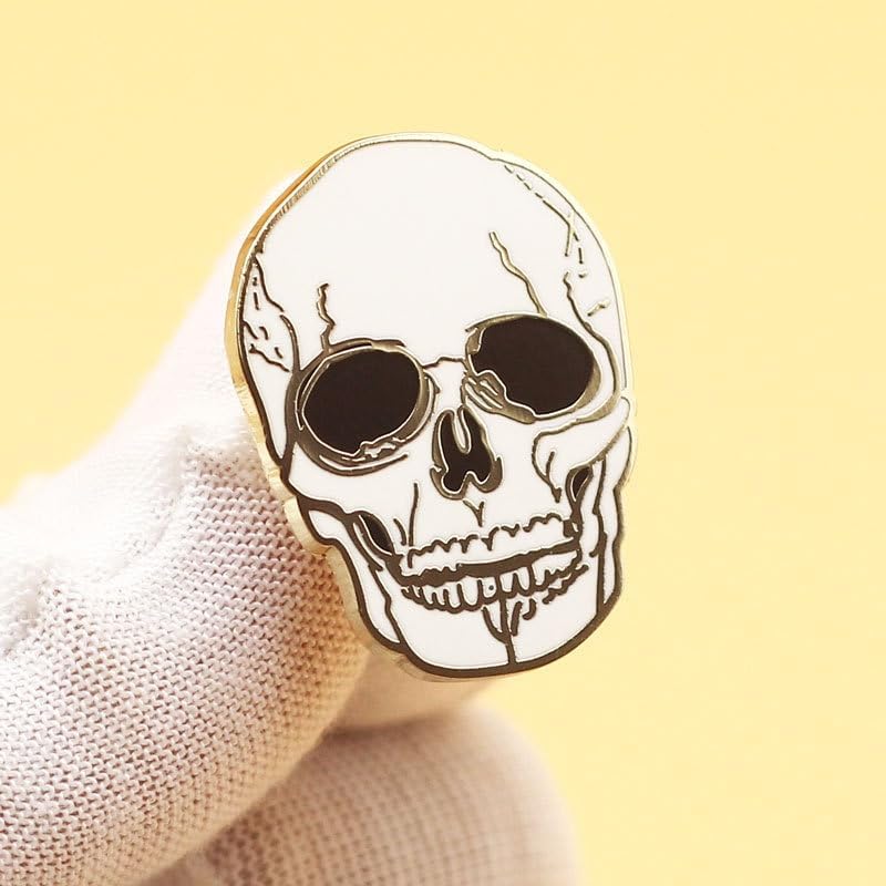 Stylish Skull Shaped Enamel Pin Metal badge brooch Edgy Accessory for Clothing & Backpacks image 3