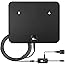 1byone TV Antenna Amplified HDTV Digital Antenna Indoor/Outdoor-Long 120+ Miles Range with Booster Signal Support 4K 1080P UH