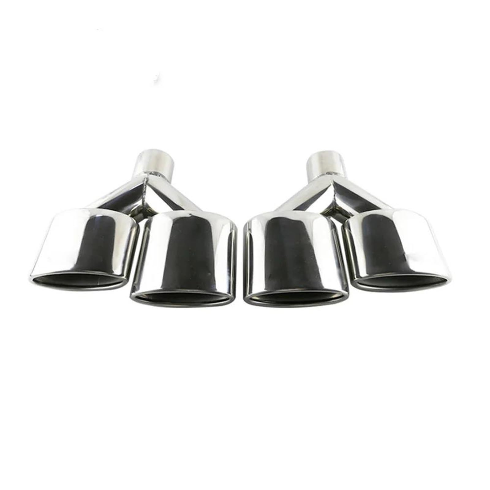 Coda Gola 1 Set Di Terminali Di Scarico Doppi In Acciaio Inossidabile Laminato Taiipipe Da 57 Mm, Ugello Universale Per Tubo Di Scarico Per Auto Doppi Tubi Scarico