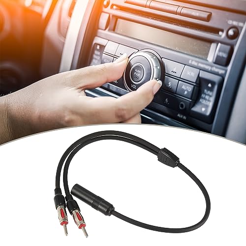 X AUTOHAUX Universal Car Radio Auto Antenna Splitter 1 Female to 2 Male 40-UV44, Black - Image 4