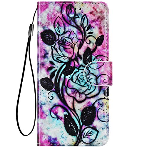 URFEDA Compatibel met Huawei P9 Lite Cover Lederen Kleurrijke Flip Portemonnee Cover Cartoon Case Shockproof Case Folio… - Afbeelding 3