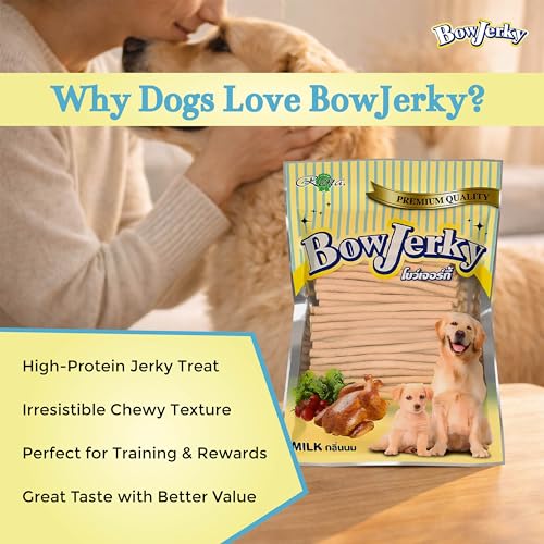 Image of Premium Chicken & Milk Dog Treats 800gm High Protein Dog Treats for Training & Reward Healthy Dog Snacks Nutrient Rich Jerky Sticks for Puppies Adults Senior Dogs All Breeds