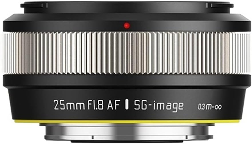 Camera Lens, Image 25mm F1.8 AF APS-C Automatic Auto Focus Large Aperture Portrait Lens，Compatible for Sony E ZVE10 A6400,for Taking Photos(Black)