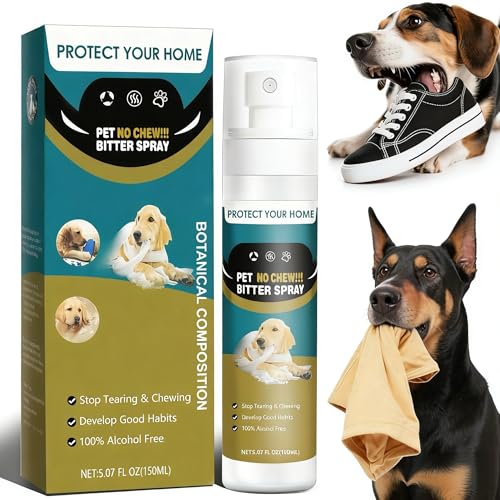 QHZ Dog Bitter Apple Spray - Anti-Licking & Chewing Training Aid, Natural & Safe Bitter Agent, Protects Furniture & Wounds, Safe & Non-Toxic Bittering Agent