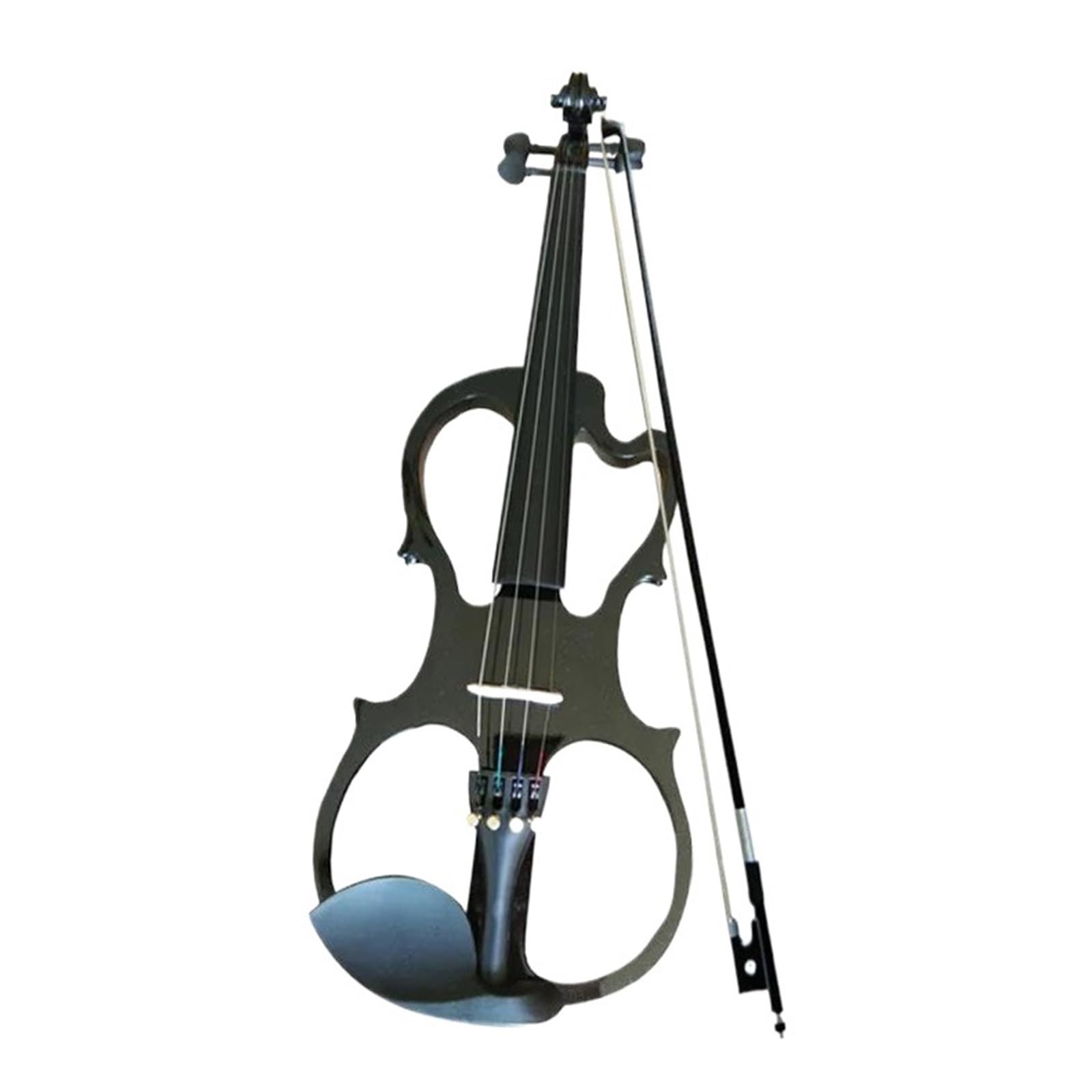 Violino Elettronico Nero 4/4 In Legno Di Giuggiolo Ritagliato Violino