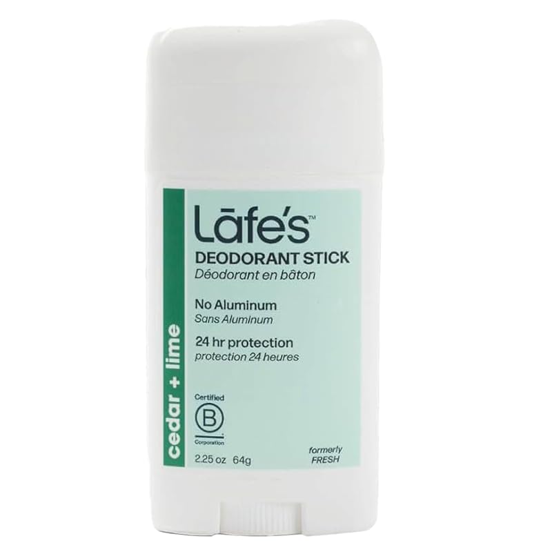 Desodorante em bastão Lafe's Cedar & Lime, sem alumínio, bicarbonato e parabenos, 64 g