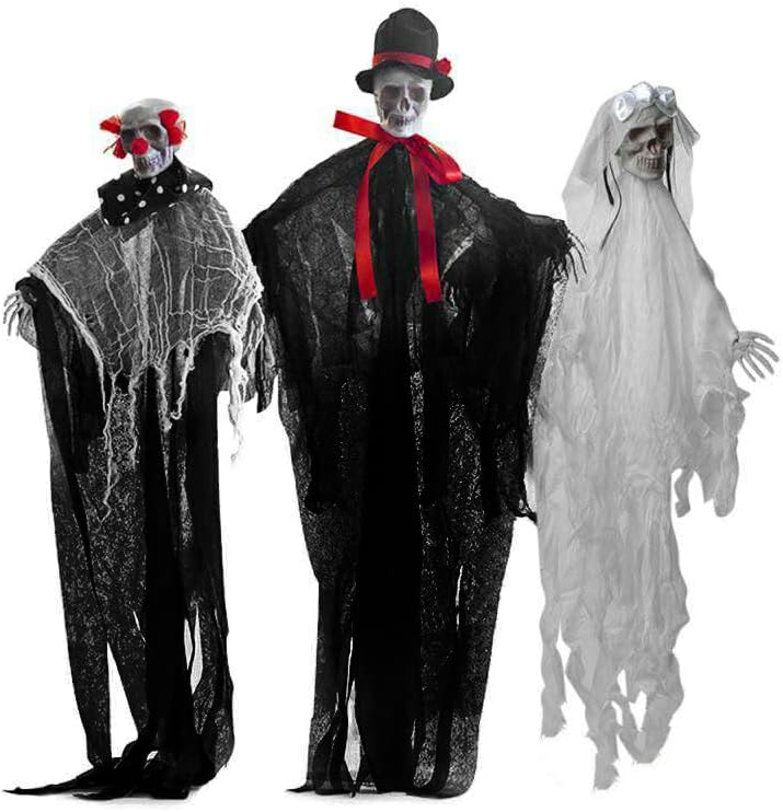 Halloween Hanging Decorations - 3PCS Scary Halloween Ghost Decorations Outdoor/Indoor, Hanging Ghosts Halloween Decor, Ghost Halloween Decorations, Halloween Tree Decorations Home Decor