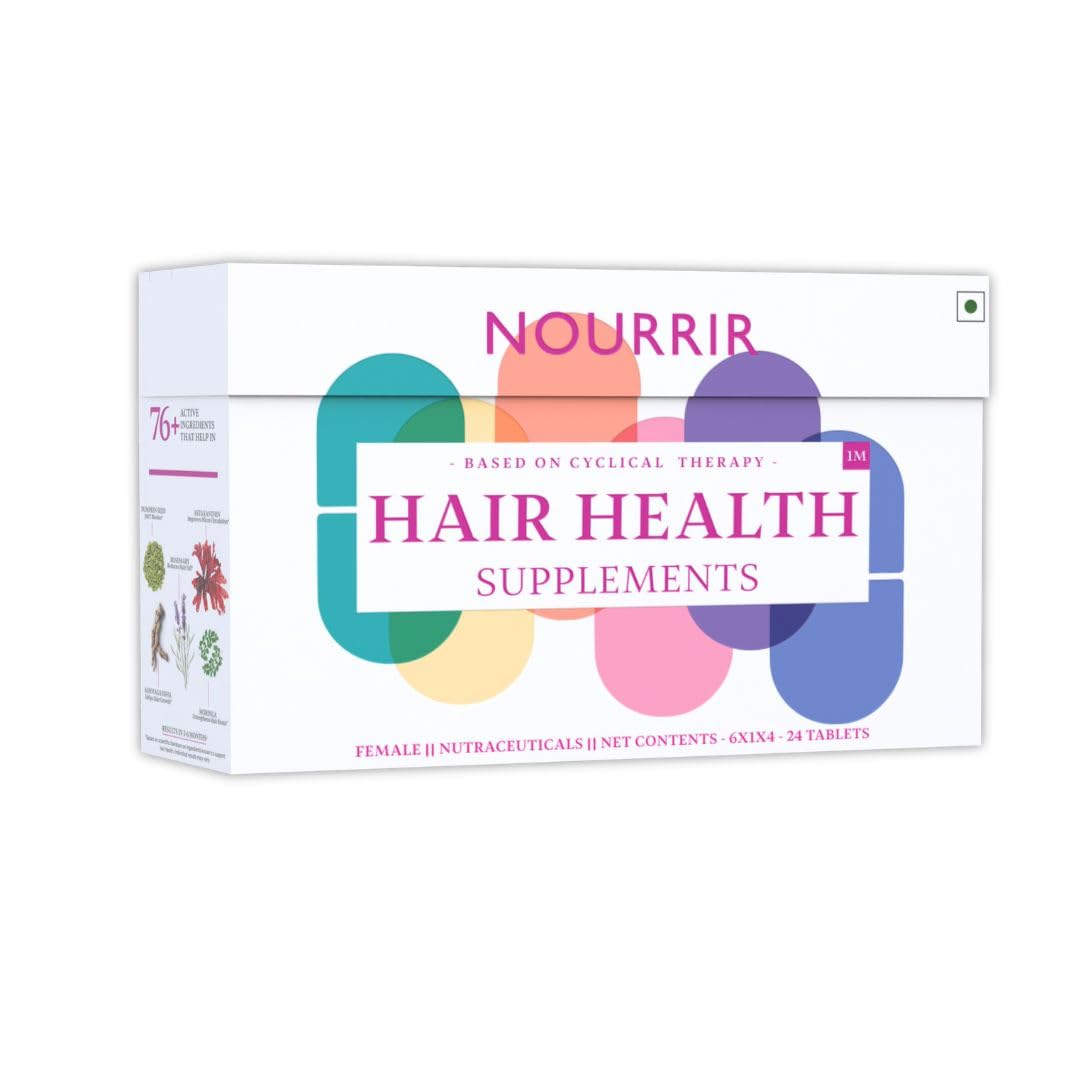Hair Growth Supplement for Women | Biotin, DHT Blockers & Hair Vitamins | Reduces Hair Fall & Supports Thicker, Stronger Hair | Dermatologist-Formulated, Drug-Free Cyclical Therapy | 1 Month Pack (24 Tablets)