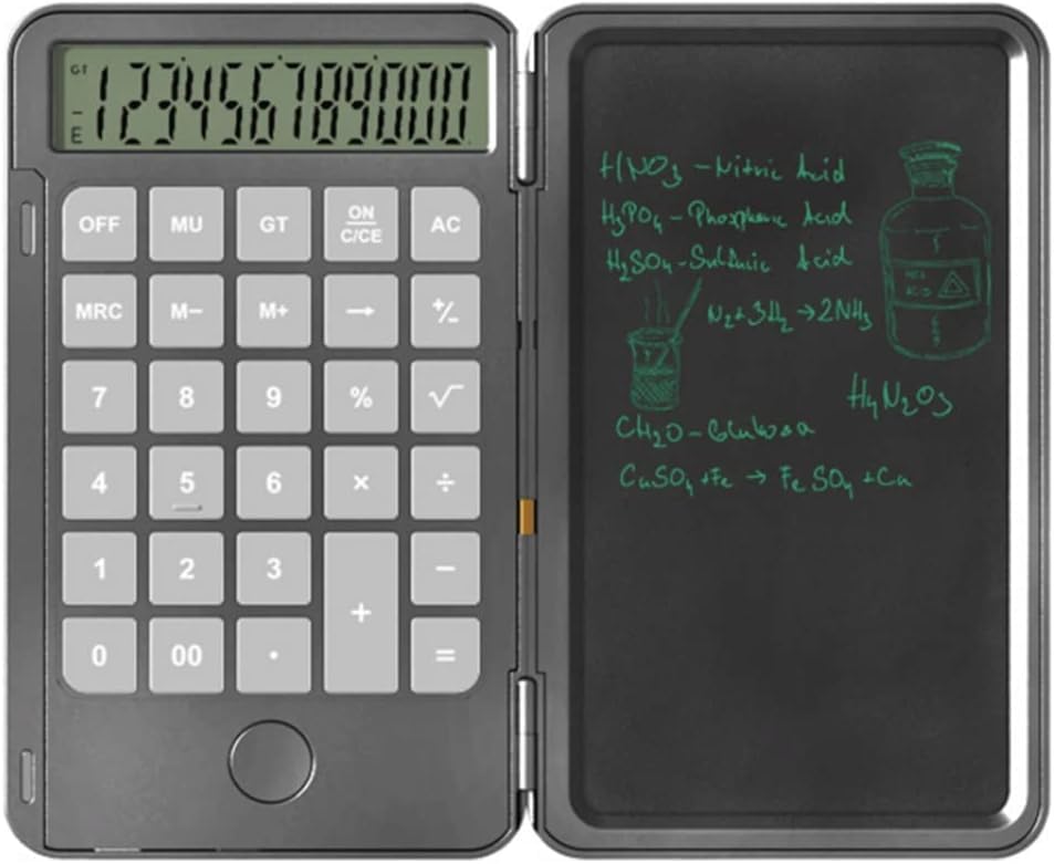 Calcolatrice da Tavolo, Calcolatrice a 12 Cifre con Tavolo da Scrittura Display LCD da 6,5 ​​Pollici Calcolatrici da tavolo for Studenti Calcolatrici Fiscali Ufficio (Colore : Grigio) ( Color : Gris )