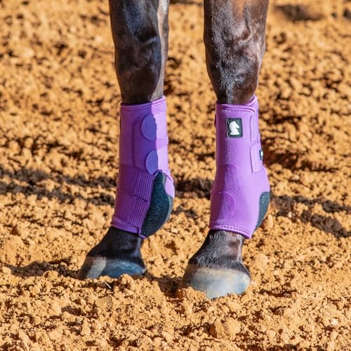 Image of Classic Equine Legacy2 Support Boots, Front (Violet Purple, Medium)