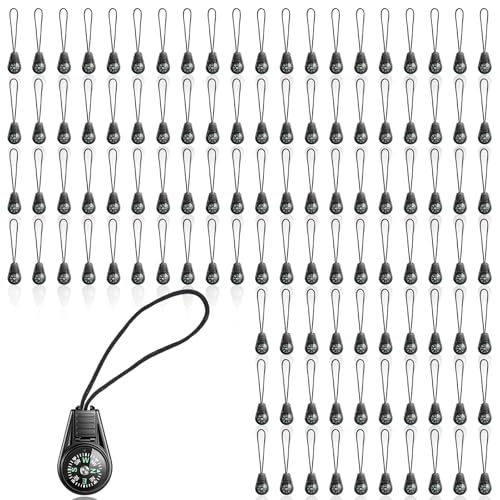120 Piezas Mini Brújula de Senderismo y Supervivencia, Brújula de Bolsillo en Bulk con Cordón miniatura 1