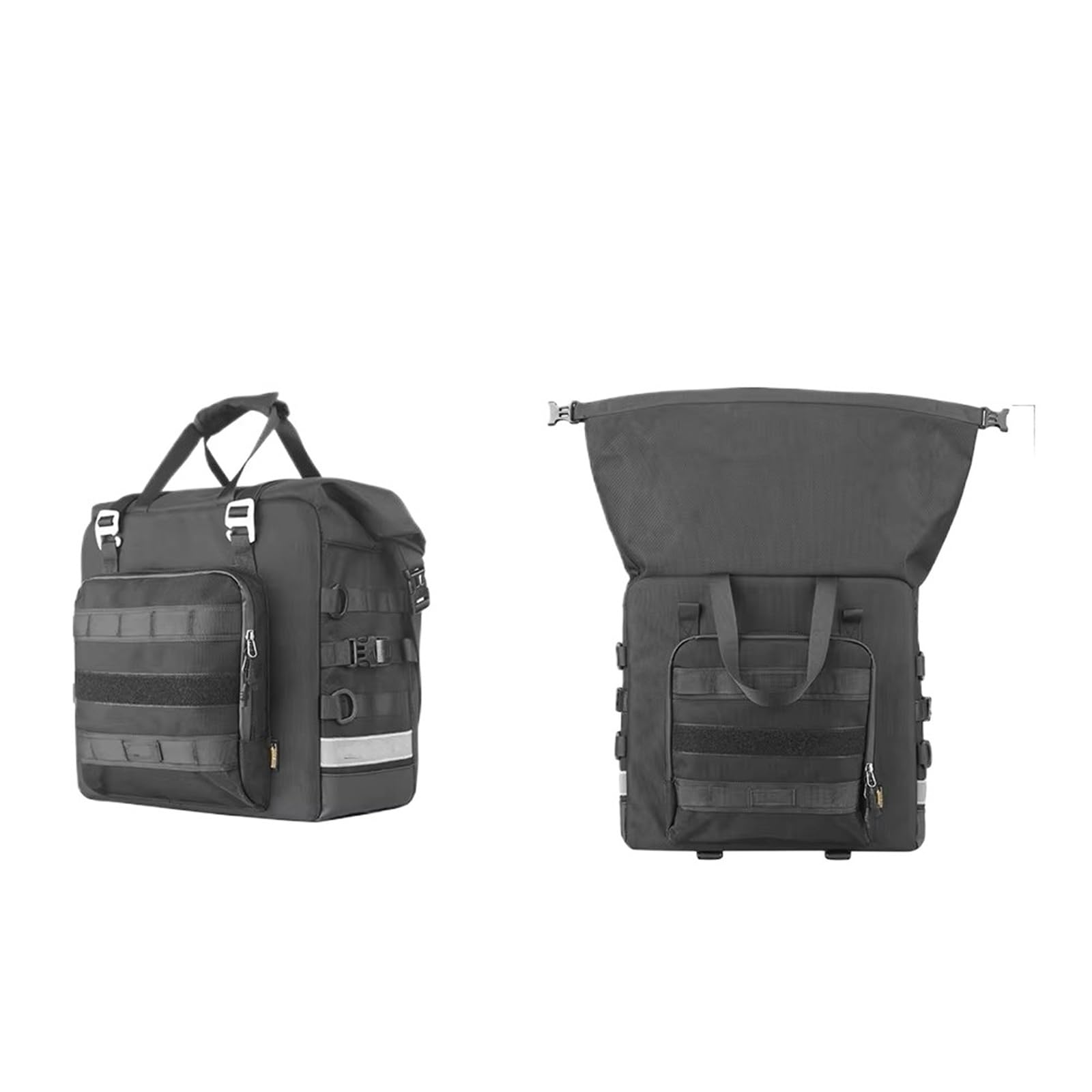 Moto Sacoche Selle Sacoche Latérale De Moto Étanche 25 L-32 L Extensible À Dégagement Rapide Forme 3D Sac Rangement Pour 1 Pièce