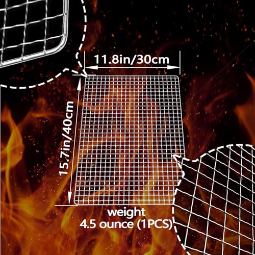 ciAmore Grill Topper, Disposable Grill Grates, 10Pcs 11.8X15.7 Inch Baking Rack Replacement, BBQ Accessories for Outdoor Smoker Grills