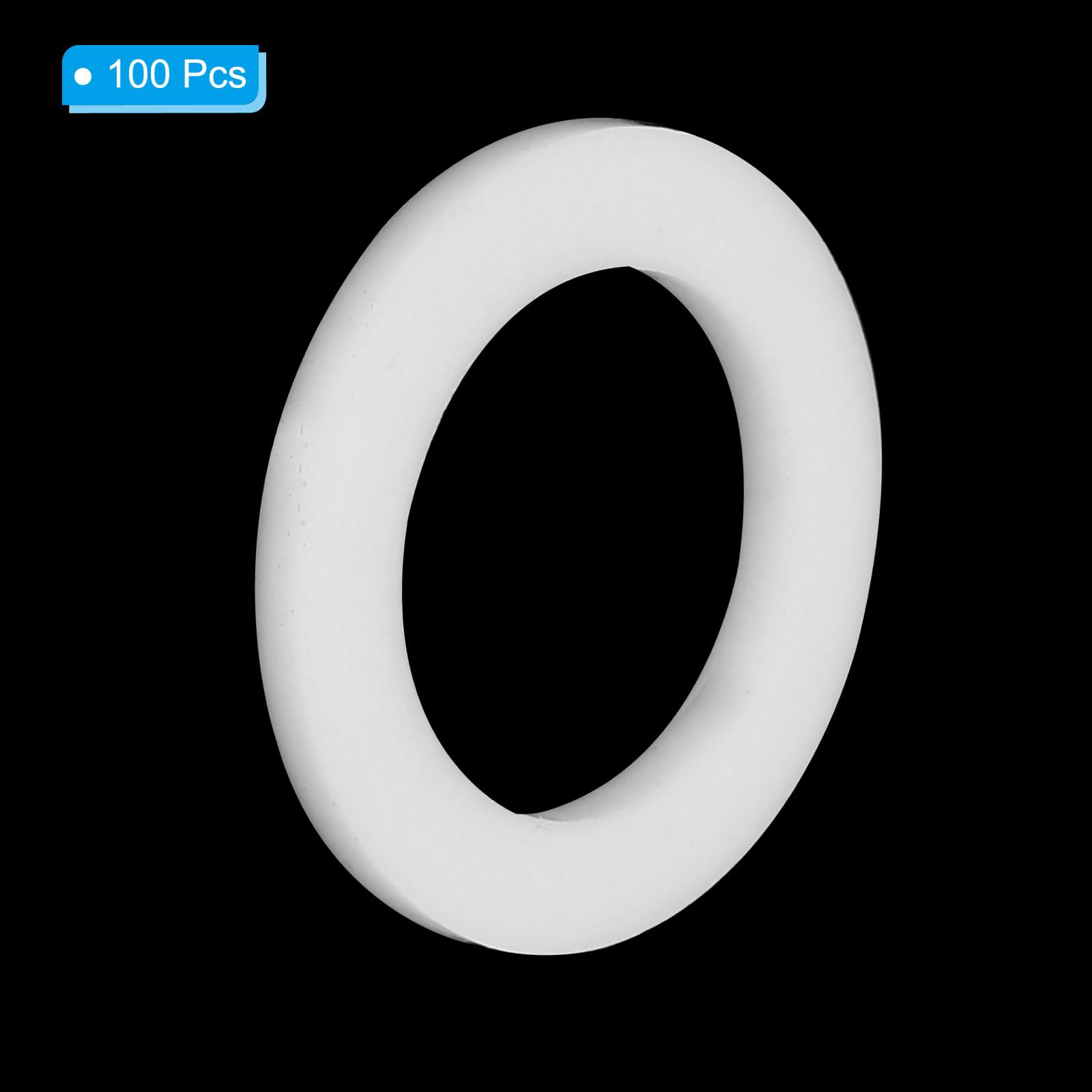 PATIKIL Flat Washers, 100 Pcs 24mm OD 16mm ID 2mm Thickness PTFE Seal Washers Flange Gasket Sealing Gasket for Faucet Pipe Water Hose - Image 3