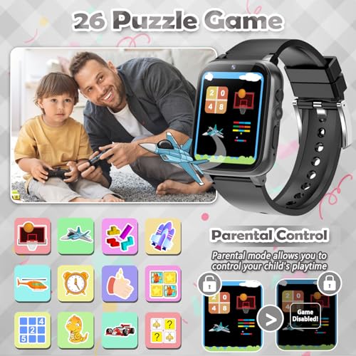 Tgfbh D105-A1 Kids Smart Watch For Boys Girls, Watch For Kids With 26 Games Camera Music Player Flashlight, 1.69'' Hd Touchscreen Smartwatch Kids Watches Birthday Christmas Stocking Stuffers Gift Toy thumb #2