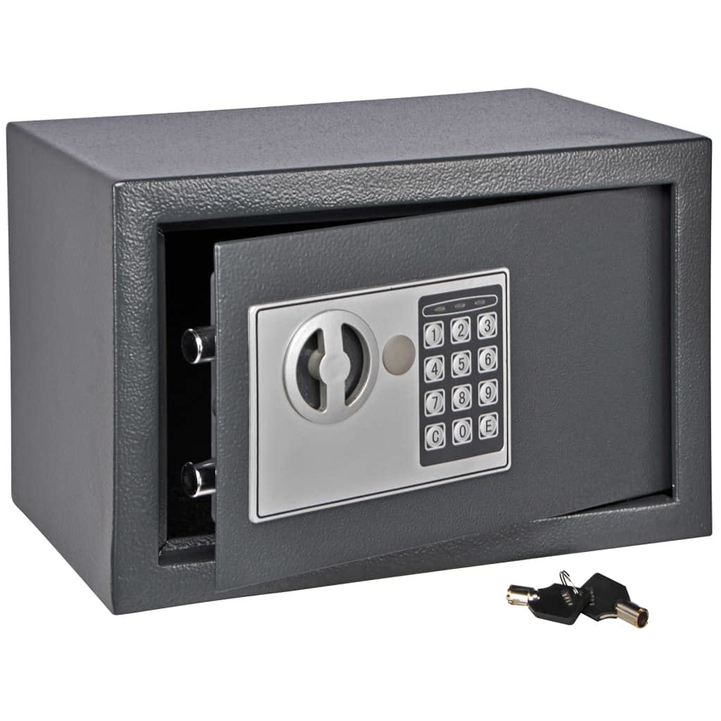 Haushalt International Safe mit Elektronik Zahlenschloß und Schlüssel Tresor schwarz 31 x 20 x 20 cm