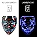 DAIKOYE Halloween Purge Mask，LED Light up Mask Scary Mask for Halloween Festival Party,Cosplay Alien Mask for Men Women and Kids (Blue)