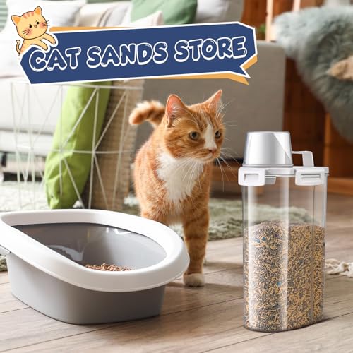 Contenedores para arena de gato Teenyyou 4 piezas con tapa hermética miniatura 5
