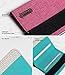 Ringke Flip Card Holder with Elastic Hand Strap Slim Soft Band Grip Fashion Multi-Card Slot 3M Stick-On Wallet Credit Card Cash Mini Pouch Attachment Compatible with Most Smartphones - Pink