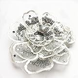 Photo Gallery yunsi patch decorative 8 cm ricamo 3d fiore fiore bianco cucire su patch paillettes maglia pizzo pizzo trims multistrato rifiniture per appliques da sposa abito Photo Gallery yunsi patch decorative 8 cm ricamo 3d fiore fiore bianco cucire su patch paillettes maglia pizzo pizzo trims multistrato rifiniture per appliques da sposa abito