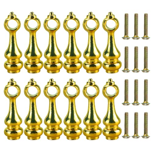 12 Pieces Metal Shelf Rail Connectors Glass Railing Posts for Gallery Shelves and Cabinets Golden