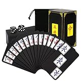 XiXiRan Mahjong Poker Karten, Mahjong Spielkartenset, Mahjong Pokerkarten Kunststoff, Wasserfeste Mahjong Spielkarten, Tragbares Mahjong-Spielset, Chinesisches Traditionelles Mahjong Spielkarten