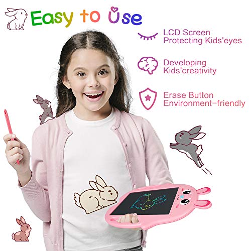 JARVANIA LCD Writing Tablet, Color LCD Writing Tablet for Kids, Toys for Girls and Boys, Gifts for Girls and Boys, LCD Drawing Board for Kids (Pink)