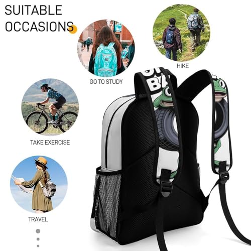 Boneca-ambalabu Merch Large Travel Backpack Italian-Brainrot Meme Waterproof Lightweight Daypack White 44x32x19cm4