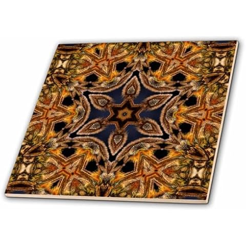 3dRose Turkish Decorative Flower Mandala-Ceramic Tile Cover