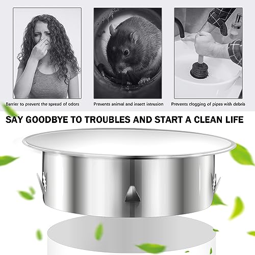 Stove Pipe Cover 200 mm Chimney Hole Cover Chimney Pipe Cover Chimney Cover Stainless Steel Stove Pipe Capsule Wall Lining Lid Stove Hole Ceiling Bottom Diameter 188 mm Depth Approx. 54 mm - Image 3