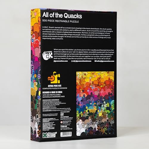 Image of Jigsaw Puzzle 500 Pieces- All of The Quacks Theme by Murtaza M. Bookwala Fun & Challenging Mind Games Puzzle Game Activity for Adults & Kids - Educational Toy