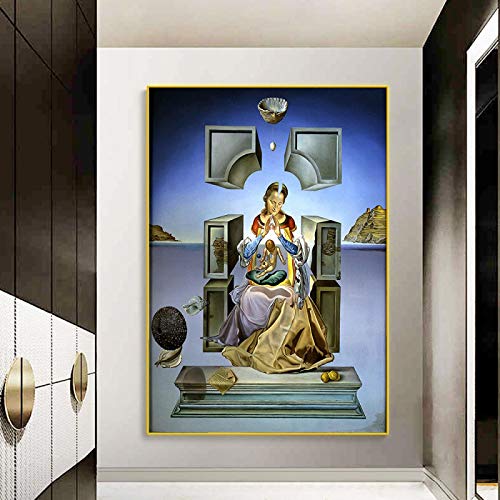 Salvador Dali La Madone de Port Lligat Célèbre Peinture Toile Affiche Imprimer Wall Art Photo Cover