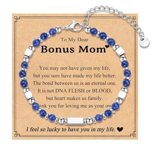 Image of Mothers Day Gifts for Mom Aunt New Mom to Be Mother in Law | Tiny Stone Bracelets Birthday Christmas Jewelry Presents for Bonus Mom Women