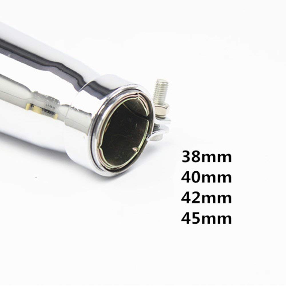 Fast Pro Universal Auspuff Muffler Silencer 1,5 Pipe-1.8 OD Einlass für Motorrad, klassische Harley Cafe Racer, Bobber, Triumph, mit usw., Chrom