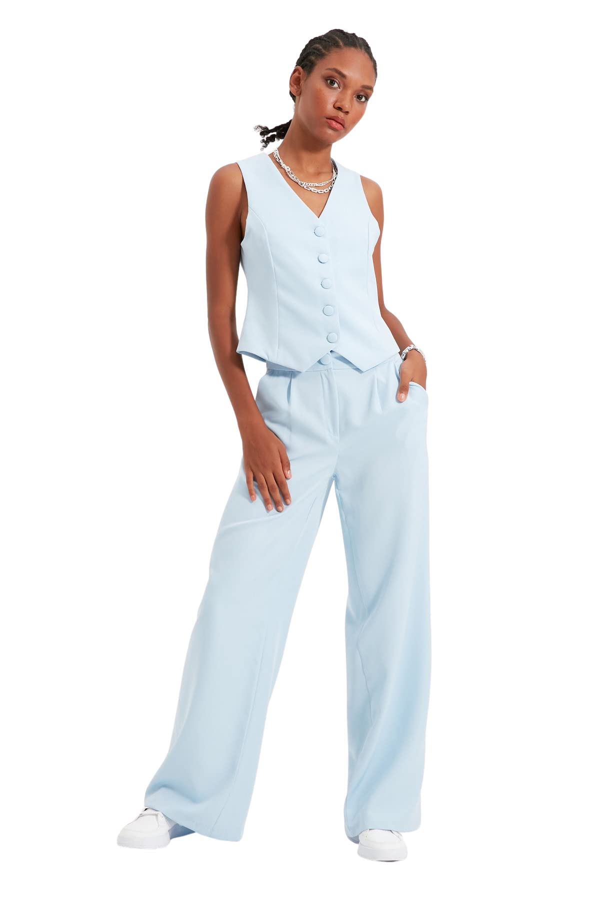 Trendyol Woman High Waist Wide Leg Wide Leg Trousers