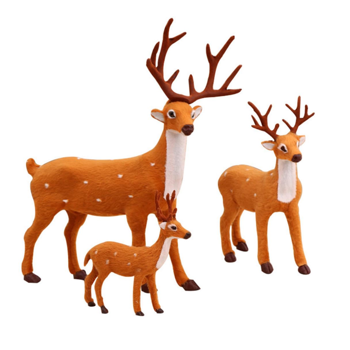 POPETPOP 3piezas Juguete de Simulación de Ciervo Navideño de Ciervo de Peluche para Adornos Navideños de Escritorio Decoración Navideña de Escritorio