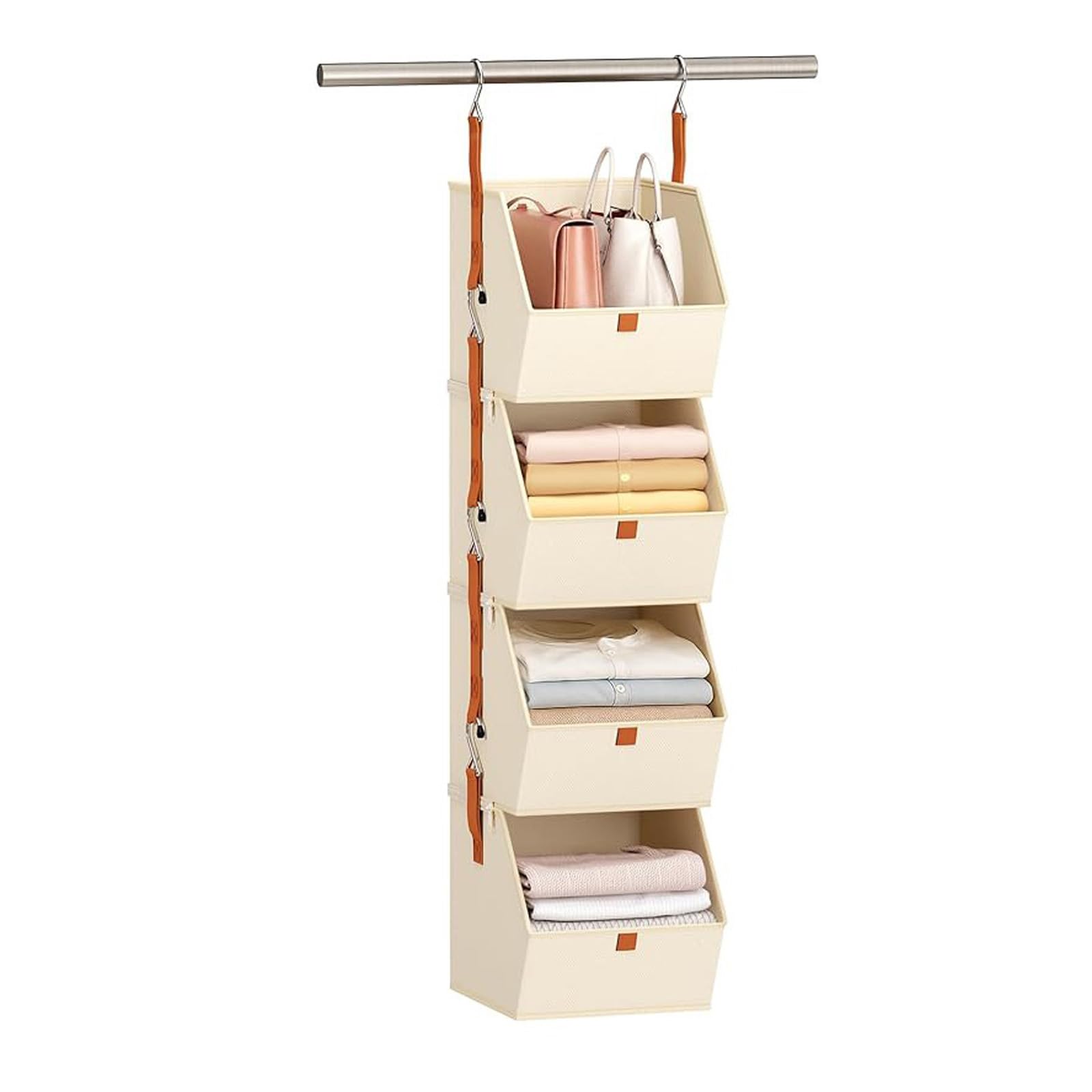 Whoasyst Adaptable Hanging Closet Unit 4 Layer Foldable Fashion Great for Home Organization and Space Optimization Vertical Closet Planner