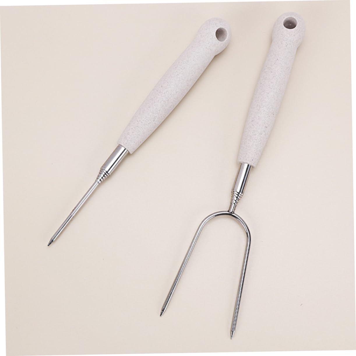 UPKOCH 3 Set Forchette Da Bbq Inossidabile Forchette Per Grigliate Per Salsicce Hot Dog E Verdure 2 Pezzi*3