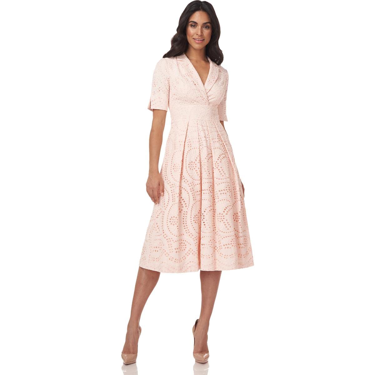 white christmas dresses VALENTINA MIDI V NECK DRESS main image 0