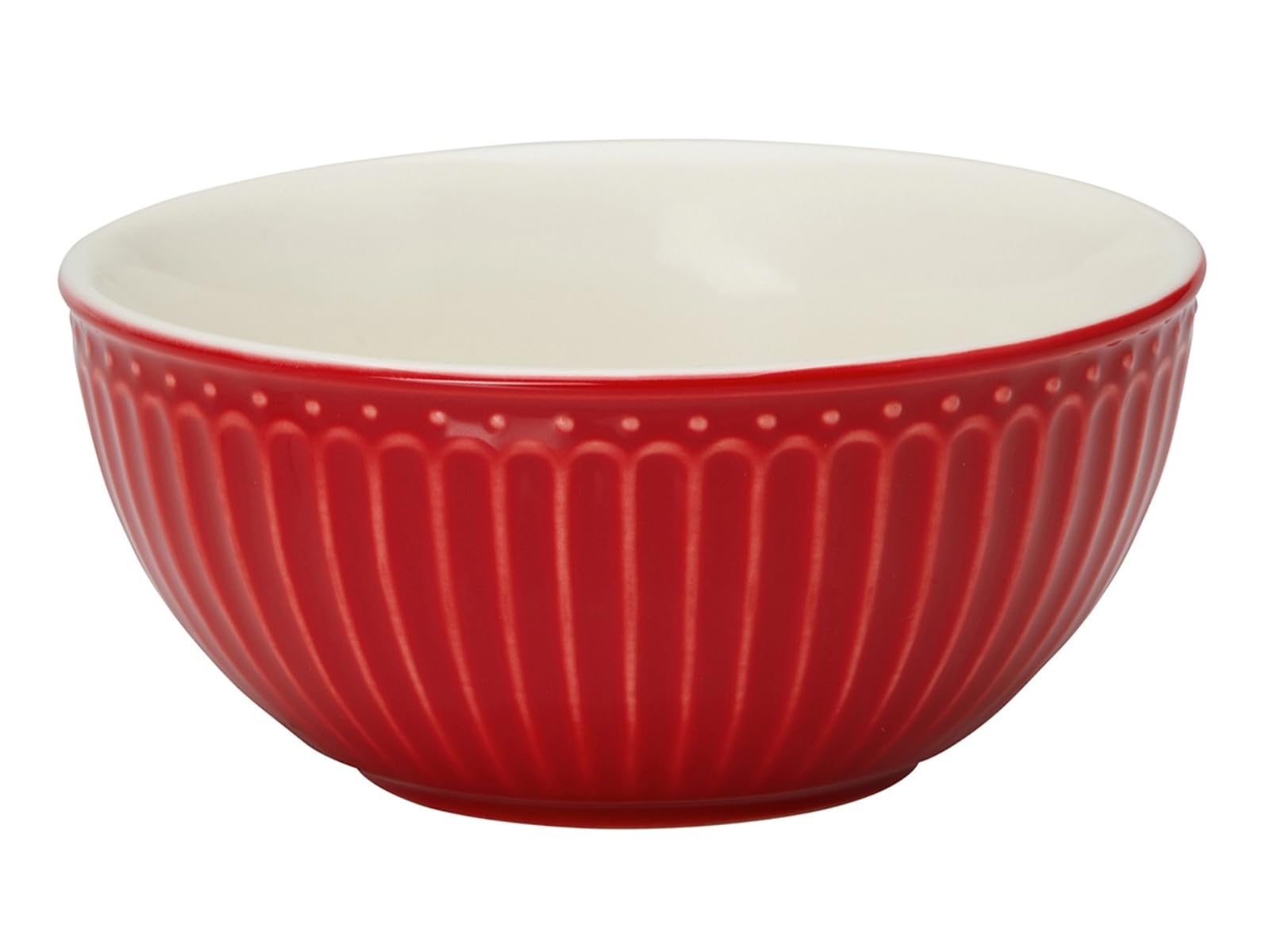GreenGate Ciotola Alice Red In Porcellana - Diametro 14 Cm, Altezza 7 Cm - Lavabile In Lavastoviglie E Microonde