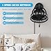 Parrot Uncle Wall Mount Fans 10 Inch Wall Fans Oscillating with Folding Arm Pull in Wall-Mounted Fans Cord with Plug, Black
