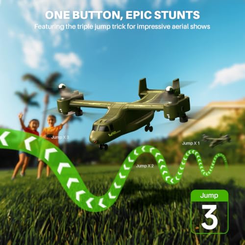 Image of SYMA X550 RC Plane, 4CH Tiltrotor for Kids & Beginners, Stunt Flight