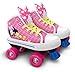 Stamp- Quad Skate Minnie Patins 4 Ruote con Scarpa, Colore Rosa, Taille 28, J862028