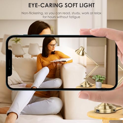 Gobright T0470-AB Led Desk Lamp With Usb Port, Dimmable Touch Table Lamp thumb #5