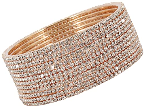 Zircon Studded Bangle Set, Pack Of 12