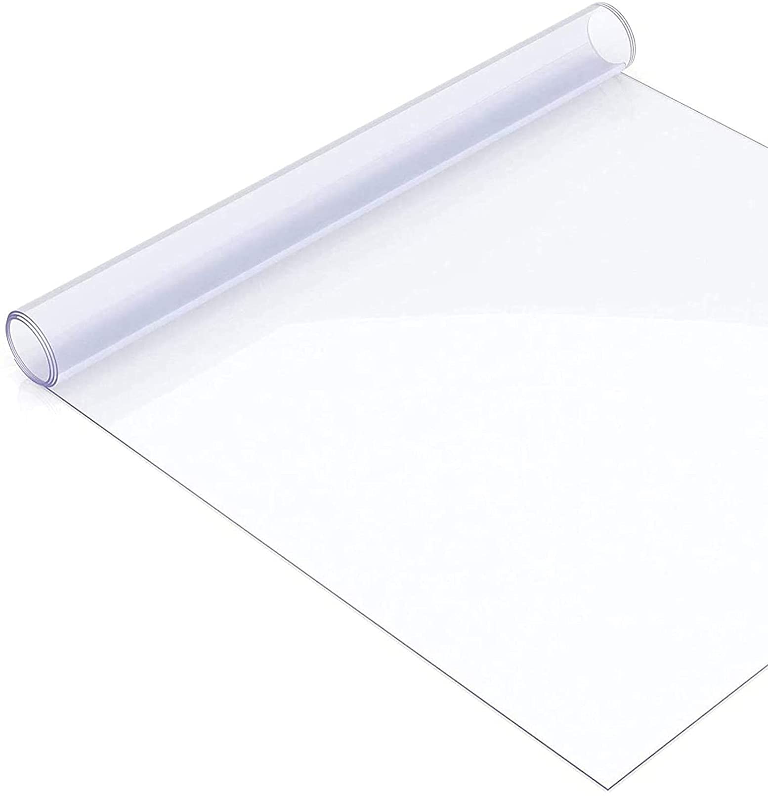 Waterproof Table Protector Crystal Transparent PVC Tablecloth for Dining Room Table Desk Clear Plastic Table Cloth Cover Wipeable Waterproof Table Protector 0.5mm(Size: 130x170cm/51.18x66.93in)