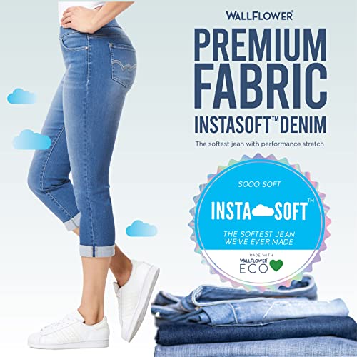 Wallflower Women's Pull On Denim Cropped High-Rise Insta Soft Juniors Jeans, Hayden Crop, 11 #TOP5