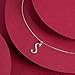 VIKI LYNN Letter S Initial Necklace 925 Sterling Silver Cubic Zirconia Alphabet Pendant Necklace for Women