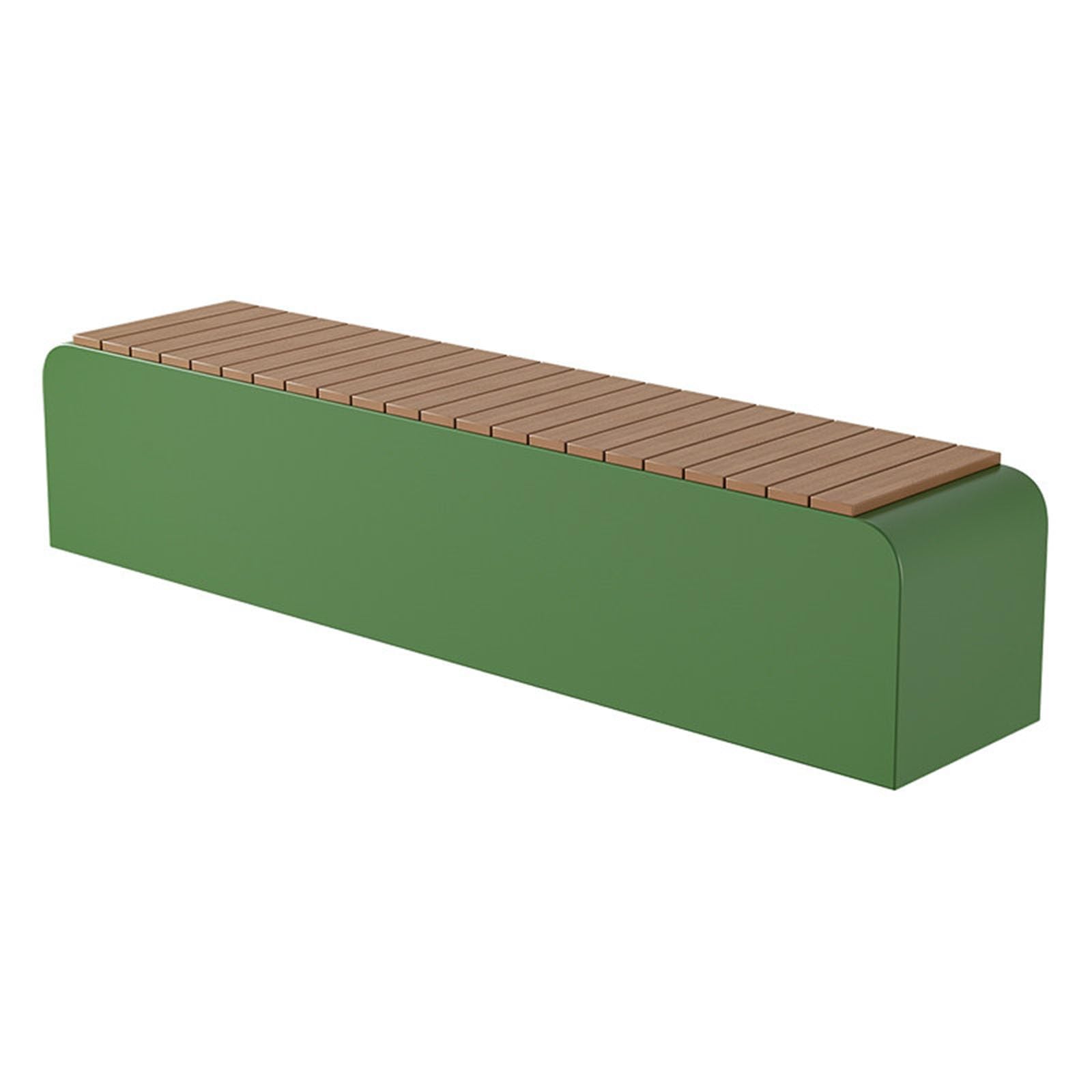 Banco De Jardín Exterior, Asiento De WPC Impermeable – para Parque/Centro Comercial/Borde De Piscina, No Requiere Montaje(Green,200x40x45cm)
